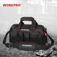 (RUIO)WORKPRO 12/14/16/18นิ้วกระเป๋าเครื่องมือ600D โพลีเอสเตอร์ช่างไฟฟ้ากระเป๋าสะพายชุดเครื่องมือกระเป๋าหลายกระเป๋าผู้ชายกระเป๋า Crossbody สำหรับเครื่องมือ