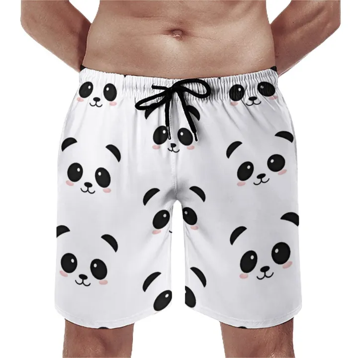 Panda Bear Board Shorts Kawaii Men Bathing Swimming Trunks Polyester Funny  Swim Trunks | Lazada PH