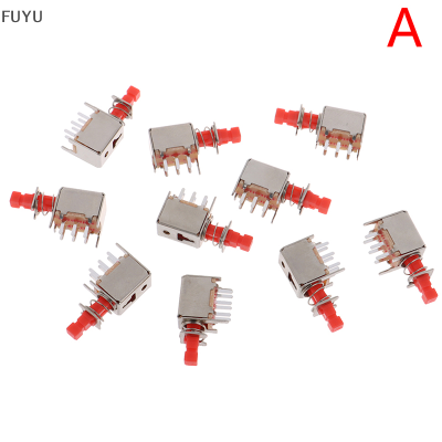 FUYU 10pcs PS-22F03สวิทช์ปุ่มกดขวา6 PIN Self-locking SWITCH