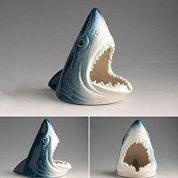 Creative SHARK HEAD Shape ashtray โต๊ะงานฝีมือตกแต่งแบบพกพาตกแต่ง ASH ถาดผู้ถือยาสูบสูบ UTS dsensil