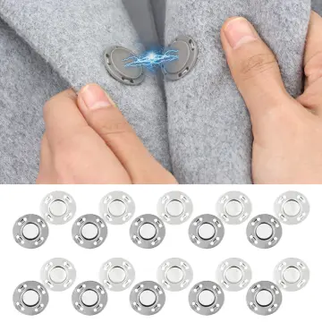 1 Pair DIY 8-Holes Design Magnet Buttons Plastic Clothes Buckle Magnetic Snaps Clasps Garment Accessories, Blue