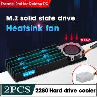 2Pcs M.2 SSD NVMe Heatsink M2 2280 Solid State Hard Disk Aluminum Heatsink Desktop Notebook Radiator NGFF Screw-Free Aluminum Heatsinks