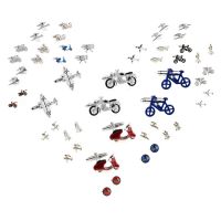 【hot】 28 Designs Motorcycle Plane Jet Cufflink Men Cuff Shipping Motorbike Warcraft Warplane Helicopter