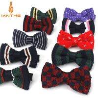 【cw】 Men Neck Ties Tuxedo Knitted Bowtie Wedding Bow Tie Thick Pre Tied Adjustable Knitting !