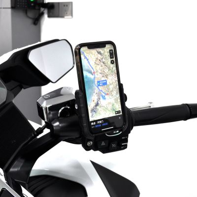 Motorcycle GPS Phone Navigation Holder Handle Mobile Rearview Mount For Honda Goldwing GL1800 F6B 2018-2023