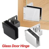 【CW】 1pair Zinc Alloy closing Glass Door Hinge No Drilling Frameless Clamp Side Mounted Hardware Accessories