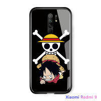 Orico เคสใส่โทรศัพท์เคสสำหรับ Xiaomi Redmi 9 Redmi 9A สำหรับ Boys Luxury อะนิเมะสำหรับ Girls Women Luffy Glossy เคสมือถือสำหรับชายกระจกเทมเปอร์กันกระแทกฝาหลัง