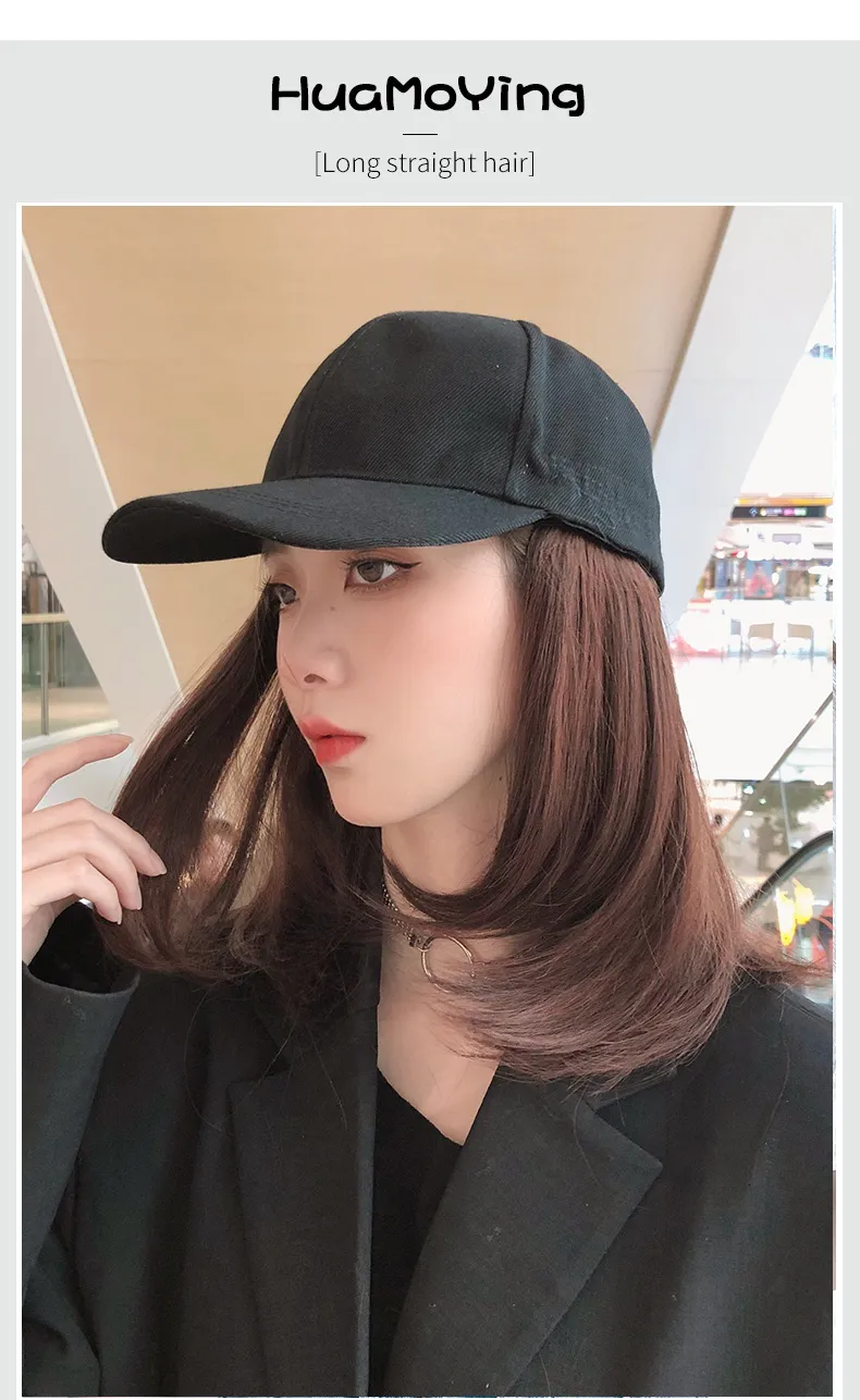 Hat Wig Women's Summer Integrated Fashion Short Hair Inner Curl Internet  Celebrity Peaked Cap Korean Style Versatile Sun Protection Sun Protection  Hat | Lazada PH