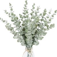 10Pcs Artificial Plants Eucalyptus Leaves Green Leaf Branches For Home Garden Wedding Decoration Flowers Bouquet Centerpiece