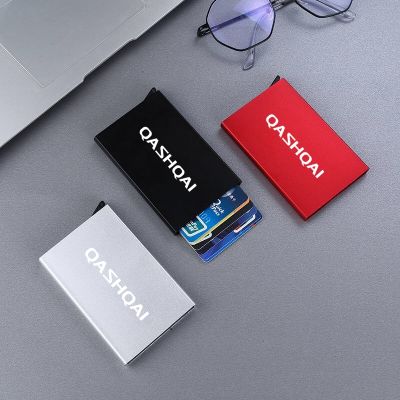 Automatic Metal Anti theft Smart Wallet ID Card Credit Card Holder for NISSAN QASHQAI J10 J11 Accessories