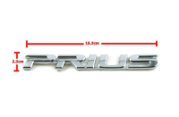 ป้ายโลโก้โตโยต้า PRIUS พลาสติกสีโครเมี่ยม ขนาด 16.3X2.3 cm ติดตั้งด้วยเทปกาวสองหน้าด้านหลัง