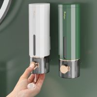 ℡✑ Bathroom hand sanitizer machine wall-mounted shower gel wall-mounted soap dispenser shampoo press bottle punch-free box