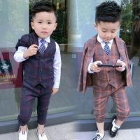 [COD] Childrens suit 2019 spring and autumn boys flower girl dress Korean version plus velvet piano costume