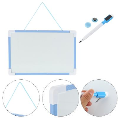 Small Dry Erase Whiteboard, Tabletop Easel with Marker, Magnetic Hanging Whiteboard, Portable Mini Double Sided White