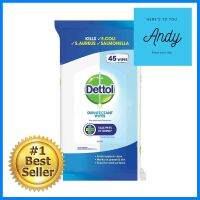 ผ้าเช็ดทำความสะอาดพื้นผิว DETTOL ANTI-BACTERIAL 45 แผ่นWET WIPES DETTOL ANTI-BACTERIAL 45-SHEET **มีบริการชำระเงินปลายทาง**