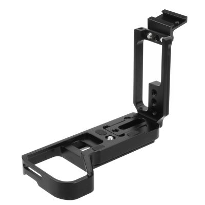 Quick Release L Shaped Plate with Cold Shoe Mount Extension L Type Adjustment Bracket QR Board for Sony A7M4 A7R4 Camera
