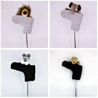 ❐◈♙ Animal World Golf Putter Cap Cover Club Cover Magnetic Slotted Wool Club Head Cover Golf Supplies