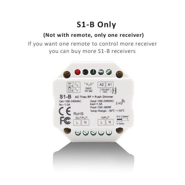 worth-buy-สวิตช์หรี่ไฟ-led-220v-110v-230v-ac-ไฟหรี่-triac-2-4g-ไร้สาย-rf-รีโมทคอนโทรลอัจฉริยะ-wifi-สวิตช์หรี่-s1-b-สำหรับโคมไฟ-led-220v