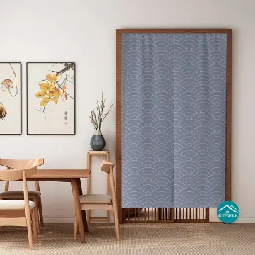 Japanese Door Curtain Solid Gradient Color For Office Kitchen