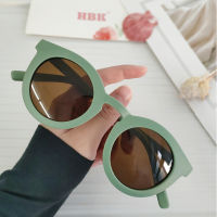 【CW】HBK R Vintage Round Sunglasses Women Fashion Trending Jelly Candy Color Shades UV400 Classic Men Grey Tea Sun Glasses