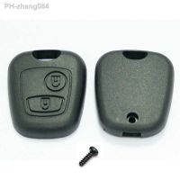 2 Buttons Remote Control Key Shell Case Replacement Without Electronics And Transponder Black for Peugeot 307 406