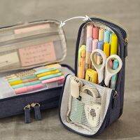 【living stationery】 Angoo [ง่าย] กระเป๋าดินสอสี YouthCanvas PensHolderPouch สำหรับ StationeryA6171