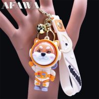 Moon Astronaut Keyring Holder Silicone Adorable Spaceman Keychain Bag Accessories Children 39;s Day Gift Jewelry llavero KXH641S01