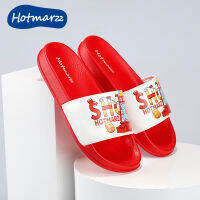 Hotmarzz ผู้ชายและผู้หญิง Flip-Flops บุคลิกภาพพิมพ์นุ่มสบาย Soled รองเท้าแตะกันน้ำรองเท้าแตะกันลื่น HM4040