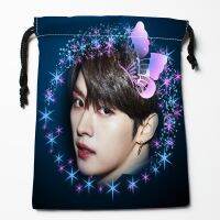 KPOP Lee Minho Seo Changbin Seungmin Drawstring Bags 18X22CM Soft Satin Fabric Resuable Storage Clothes Bag Shoes Bags 0905