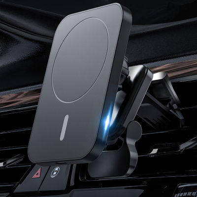 Magnetic Car Air Vent ที่วางศัพท์ Mount 15W Fast Wireless Charger เข้ากันได้กับ Magsafe Case สำหรับ 12 13 Pro Mini Max