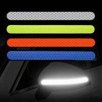 2pcs Reflective Strips Car Rearview Mirror Anti-collision Warning Stickers Universal Car Body Exterior Reflector Decals Tape Car Door Protection