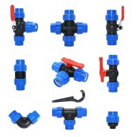 ❒ T-type 20/25/32/40/50/63mm Pvc Pe Tube Tee Quick Connector Ball Valve Water Splitter Garden Tap Tee Water Flow Control Valve