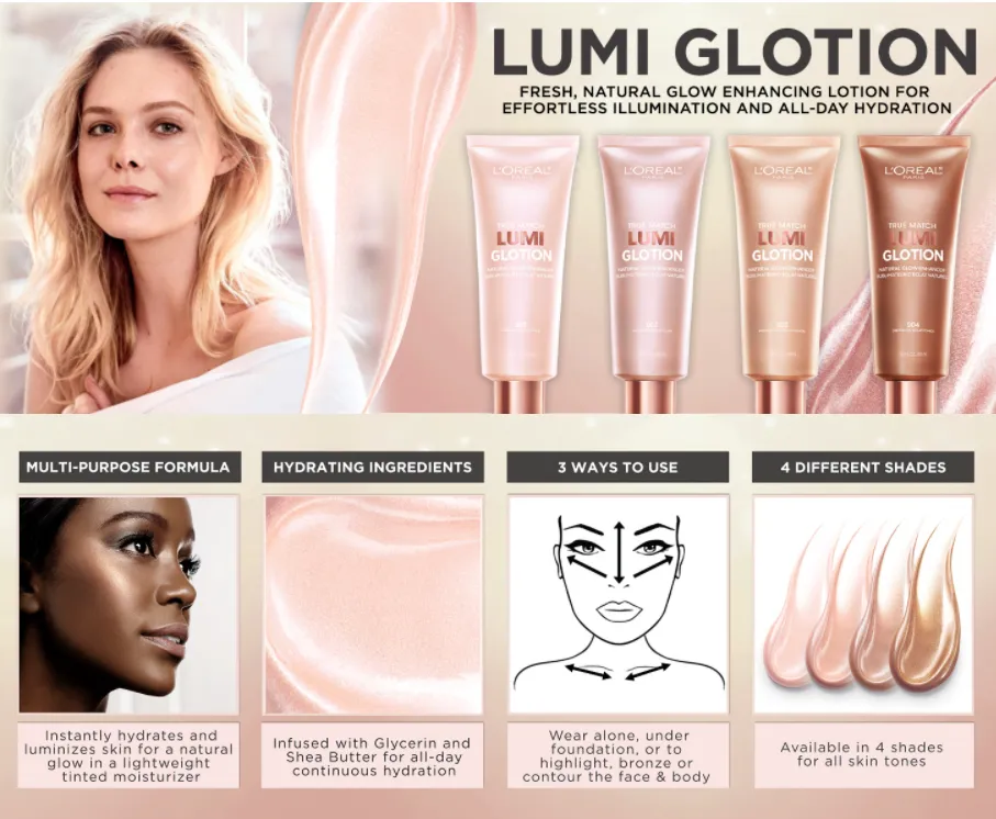  Maquillaje True Match Lumi Glotion Natural Glow Enhancer Lotion, Fair, .  Onzas