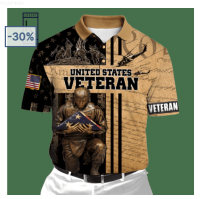 2023 new style POLO SHIRT US Veteran Honor The Fallen Unisex Beige Polo Shirt{trading up}