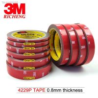 ﺴ❒ 3M 4229 Gray Color 0.8mm Thick Double Coated Adhesive Acrylic Foam Tape For Automotive Exterior Trim Parts Body Side Moldings