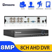 6 In1 8CH H.265จริง4K 8MP ระบบรักษาความปลอดภัยแบบ DVR CCTV ไฮบริดเครื่องบันทึกวีดีโอ DVR P2P Xmeye รองรับ AHD /Tvi/cvi/cvbs/ 4CH กล้อง IP