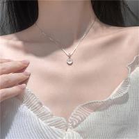 QianXing Shop 1PC New Fashion Temperament  Round Pendant Necklace Fresh and Simple Womens Collarbone Chain Chain