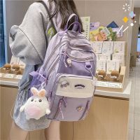 hot style ins style high school junior student large capacity niche bag female college backpack campus