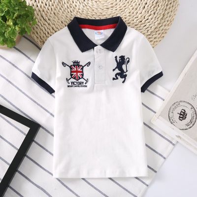 2022 Summer Child Clothing Cotton Kids Boys Collar Polo Shirt Tops Baby Boy Sprots Shirts Lapel Odile Fabric Tee Fashion Clothes Towels
