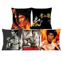 【LZ】 Cushion Cover Bruce Lee  For Safe Decorate Pillow Case 45x45 Home Decorative Throw Pillow Cover Car Pillow chair SJ-148