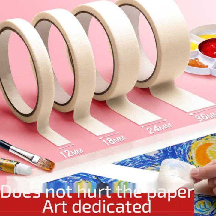 50 Meters/roll 12/18/24/36mm Masking Tape art painting white Car