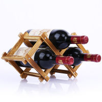 Folding Wooden Wine Rack Creative Solid Wood Wines Rack Ornament Home Wine Rack Decora Cabinet Red Wines Display Storage Rack