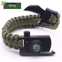 JonasAtwo 5 in 1 Multi-Functional Bracelet Umbrella Rope Survival Wristband Compass Whistle Outdoor Tool