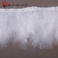 2 Meter Width 12-18CM Fancy Soft Fluffy Dyed Colorful Turkey Marabou Feather Ribbon Lace Trim Party Garment Decoration