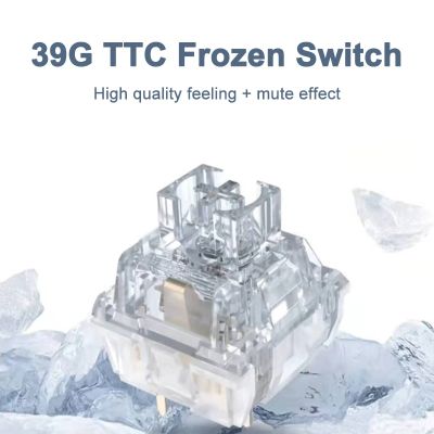 TTC Frozen V2 Switches Mechanical Keyboard Silent Mute Linear 39g 3 pins RGB Transparent Clear lubricated Switch Custom Fitting Basic Keyboards
