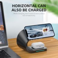 Newest Multi Function Wireless Charger Station Qi Phone Stand 3 In 1 Wireless Charger For Magsafe