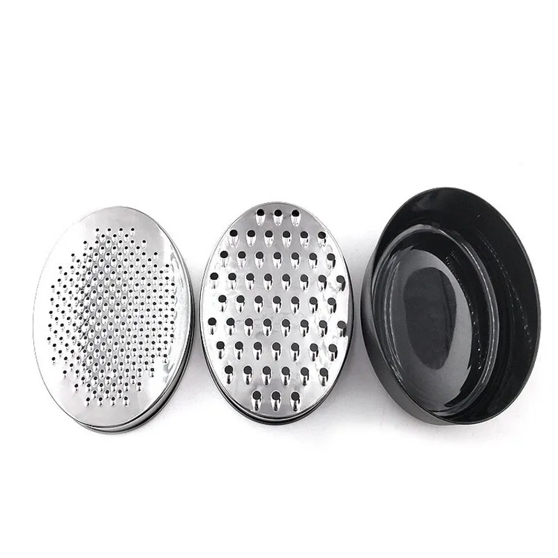 Double-sided Stainless Steel Lunch Box Grater, Storable Ginger