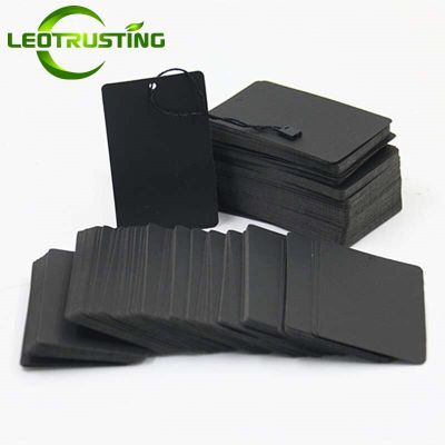 100pcs 350gsm Black Paper Creative Blank Tags DIY Cardboard Handmade Party Birthday Wedding Christmas Gifts Flowers Box Labels Artificial Flowers  Pla