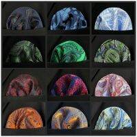 {EDDLYT} Multicolor Paisley Silk Hot Mens Pocket Square ธุรกิจผ้าเช็ดหน้าสีสันสดใสขนาดใหญ่12.6 Quot;