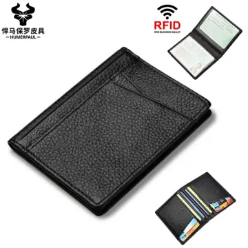 HUMERPAUL Leather Card Holder Wallet & Leather Keyring, Smart Wallet with  Coin Pocket, Automatic Trifold Pop Up Wallet for Men Women, RFID Blocking